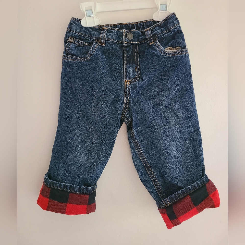 ❣️Red Buffalo Check lined jeans 24M Carter's❣️